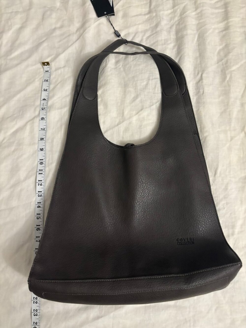 NWT Grey leather Coveri Collection 3 in one handbag from Italy.